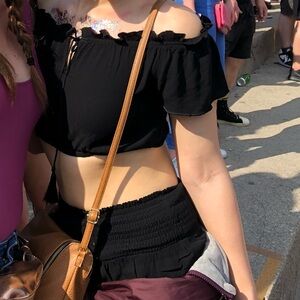 Missguided Black Festival Matching Set